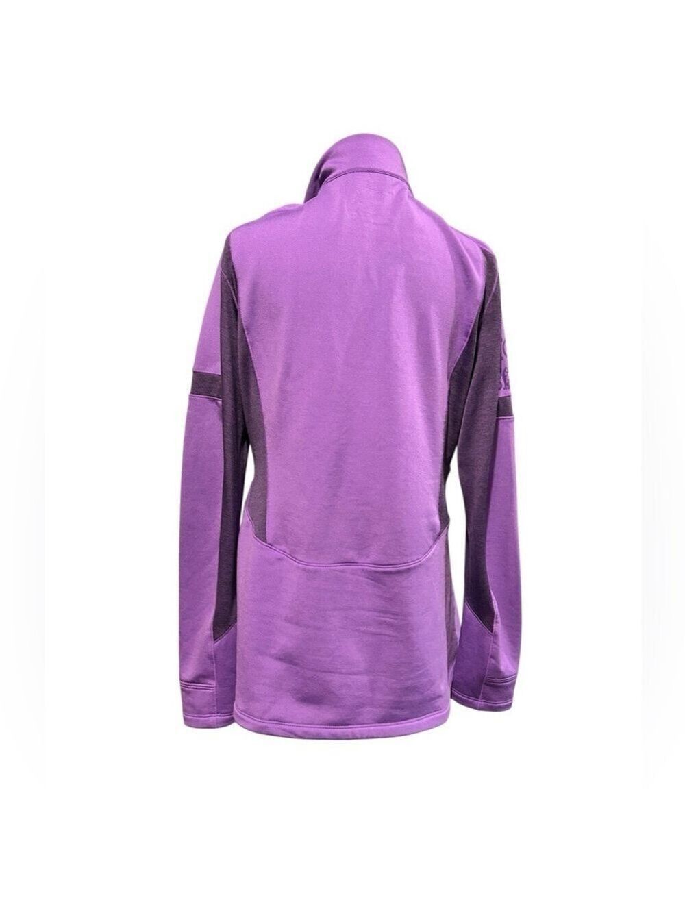 Running Man Purple 1/4 Zip Top Hot Chocolate 15K/5K Long Sleeve Top Size L VGC - Picture 5 of 8